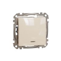 Łącznik 2-biegunowy z sygnalizacją załączenia, beżowy, Sedna Design & Elements | SDD112102N Schneider Electric