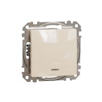 Łącznik schodowy z podświetleniem, beżowy, Sedna Design & Elements | SDD112106L Schneider Electric