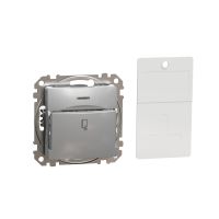 Łącznik hotelowy, srebrne aluminium, Sedna Design & Elements | SDD113121 Schneider Electric