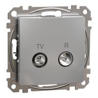 Gniazdo R/TV końcowe (4dB), srebrne aluminium, Sedna Design & Elements | SDD113471R Schneider Electric