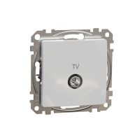 Gniazdo TV przelotowe (10dB), srebrne aluminium, Sedna Design & Elements | SDD113478 Schneider Electric