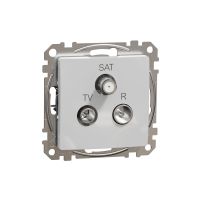 Gniazdo R/TV/SAT przelotowe (7dB), srebrne aluminium, Sedna Design & Elements | SDD113484 Schneider Electric