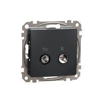 Gniazdo R/TV przelotowe (7dB), czarny antracyt, Sedna Design & Elements | SDD114474R Schneider Electric