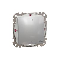 Łącznik 2-biegunowy IP44, srebrne aluminium, Sedna Design & Elements | SDD213102 Schneider Electric