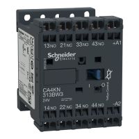 Stycznik pomocniczy TeSys 3NO 1NC cewka o niskim zużyciu 24VDC | CA4KN313BW3 Schneider Electric