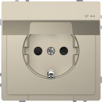 Gniazdko elektryczne SCHUKO  w. hng.lid, IP44, zamknięty., screwl. term., sahara, System Design | MTN2314-6033 Schneider Electric