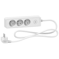Przedłużacz 3-gniazd. z łącz. 1,5m biały | ST9331W Schneider Electric
