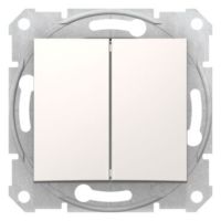 Łącznik schodowy podwójny 10AX/250V kremowy, Sedna | SDN0600123 Schneider Electric