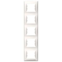 Ramka pięciokrotna pionowa kremowa, Sedna | SDN5801523 Schneider Electric