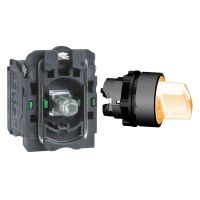 Przełącznik wyboru podświetlany Harmony XB5 3 pozyc. rygl. 220V AC | XB5AK135M3N Schneider Electric