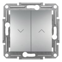 Przycisk żaluzjowy bez ramki (zaciski śrubowe) aluminium, Asfora | EPH1300361 Schneider Electric