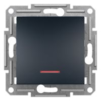 Łącznik 1-biegunowy podświetlany (śrubowy) b/r, antracyt Asfora | EPH1400371 Schneider Electric
