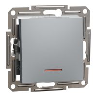 Łącznik schodowa z podświetleniem bez ramki, stal Asfora | EPH1500162 Schneider Electric