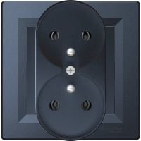 Gniazdo podwójne z/u bez ramki, antracyt, Asfora | EPH9811271 Schneider Electric