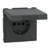Gniazdo 2P+PE Schuko IP44, antracyt, D-Life | MTN2314-6034 Schneider Electric