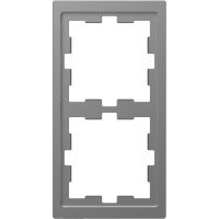 Ramka Merten D-Life  2-krotna, stal nierdzewna | MTN4020-6536 Schneider Electric