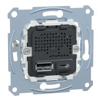Gniazdo ładowarki USB A+C, Merten | MTN4366-0110 Schneider Electric
