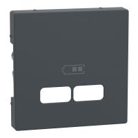 Płytka centralna gniazda ładowania USB antracyt, Merten | MTN4367-0414 Schneider Electric
