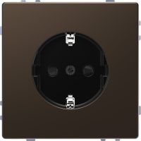 Gniazdko elektryczne SCHUKO przesłona, screwl. term., mocca metallic, System Design | MTN2300-6052 Schneider Electric