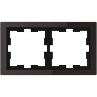 Ramka Merten D-Life 2-krotna, czerń onyksowy | MTN4020-6503 Schneider Electric