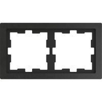 Ramka Merten D-Life 2-krotna, łupek polerowany | MTN4020-6547 Schneider Electric