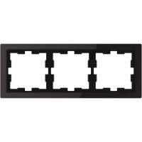Ramka Merten D-Life 3-krotna, czerń onyksowy | MTN4030-6503 Schneider Electric