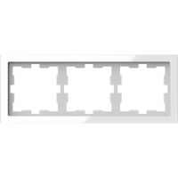 Ramka Merten D-Life 3-krotna, biel kryształowa | MTN4030-6520 Schneider Electric