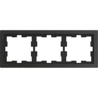 Ramka Merten D-Life 3-krotna, łupek polerowany | MTN4030-6547 Schneider Electric