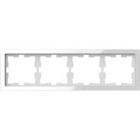 Ramka Merten D-Life czterokrotna, biel kryształowa | MTN4040-6520 Schneider Electric