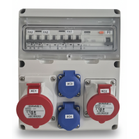 Rozdzielnica budowlana ENERBOX 1x16A, 1x32A, 2x230V IP54 z zabezpieczeniami SCHELINGER | 633.3122-PH2 Scame