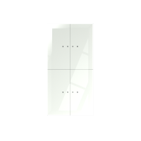 Panel dotykowy szklany, podwójny, 4 pól dotykowych, biały | GP-22-W F&F