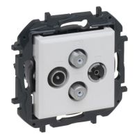 Gniazdo TV-R-SAT końcowe typu gwiazda, 2 przewody, 1,5 dB, biały, NILOE STEP | 863182B Legrand