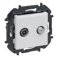 Gniazdo TV-SAT końcowe typu gwiazda, 2 przewody, 1,5 dB, biały, NILOE STEP | 863183B Legrand