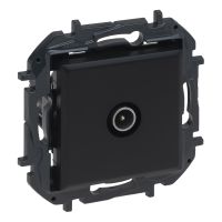 Gniazdo TV, końcowe do instalacji typu gwiazda, 1,5 dB, czarny, NILOE STEP | 863574B Legrand