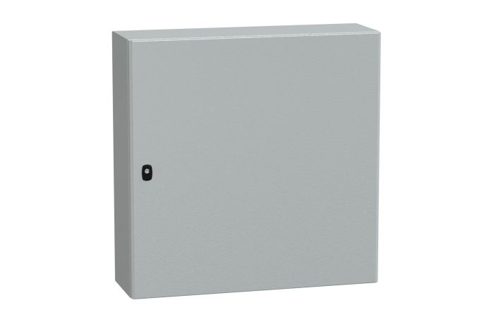 Obudowa wisząca Spacial S3D drzwi gładkie b/pł. mont 800x800x250 (WxSxG) IP66 IK10 RAL7035, Special | NSYS3D8825 Schneider Electric