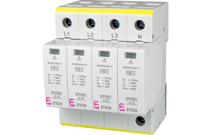 Ogranicznik przepięć C 4P 275V 20kA ETITEC-C-275/20 | 002440395 Eti
