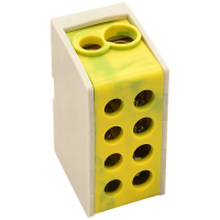 Złączka kompaktowa na szynę, zielona/żółta | FLE-25ZS Tracon