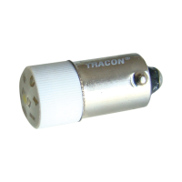 Żarówka sygnalizacyjna LED, biała 400VAC/DC Ba9s | NYGL-AC400W Tracon