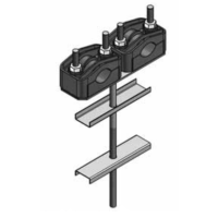 Uchwyt podwójny U1 Fi-25-46mm z odsadzeniem na słup ŻN U102 | U102 Alpar