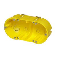 Puszka p/t PK-2x60 karton-gips bezhalogenowa samogasnąca IP20, żółty RAL1021 | 0210-0N Elektro-Plast Nasielsk