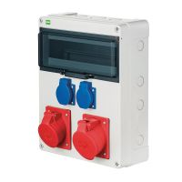 Rozdzielnica n/t RS 13-MOD 2x2P+Z, 3P+N+Z 16A, 3P+N+Z 32A IP44, szara | 6210-00 Elektro-Plast Nasielsk