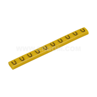 Oznacznik przewodów OZ-0/U, litera U, kolor żółty (opak 100szt) | E04ZP-01020104300 Ergom