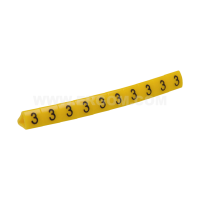 Oznacznik przewodów OZ-1/3, cyfra 3, żółty (opak 100szt) | E04ZP-01020200400 Ergom