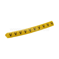 Oznacznik przewodów OZ-1/V, litera V, żółty (opak 100szt) | E04ZP-01020204400 Ergom