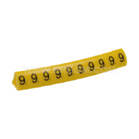 Oznacznik przewodów OZ-2/9, cyfra 9, żółty (opak 100szt) | E04ZP-01020401000 Ergom