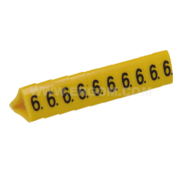 Oznacznik przewodów OZ-3/6, cyfra 6, żółty (opak 100szt) | E04ZP-01020500700 Ergom