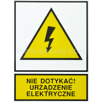 Tabliczka TZO 148X210FE napis: Nie dotykać! Urządzenie elektryczne | E04TZ-01013140100 Ergom