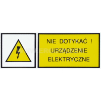 Tabliczka TZO 37X105S napis: Nie dotykać! Urządzenie elektryczne | E04TZ-01011210100 Ergom