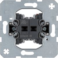Łącznik żaluzjowy 2-klawiszowy przyciskowy, 1-biegunowy, mechanizm, samozaciski, One.platform | 53503520 Hager