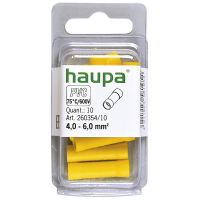 Złączka doczołowa izolowana 4,0-6,0 mm PVC żółta (opak 10szt) | 260354/10 Haupa